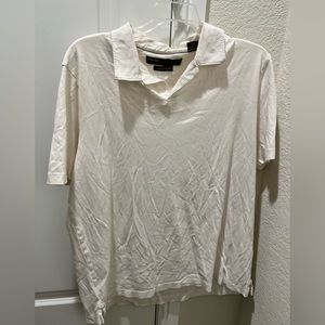 Perry Ellis Men’s XL White Polo - Luxury Pima Cotton -